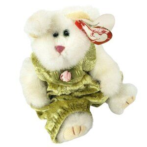 Vintage 90s Ty Attic Treasures Katrina Feline Fine 8 inch Plush Cat Green Outfit